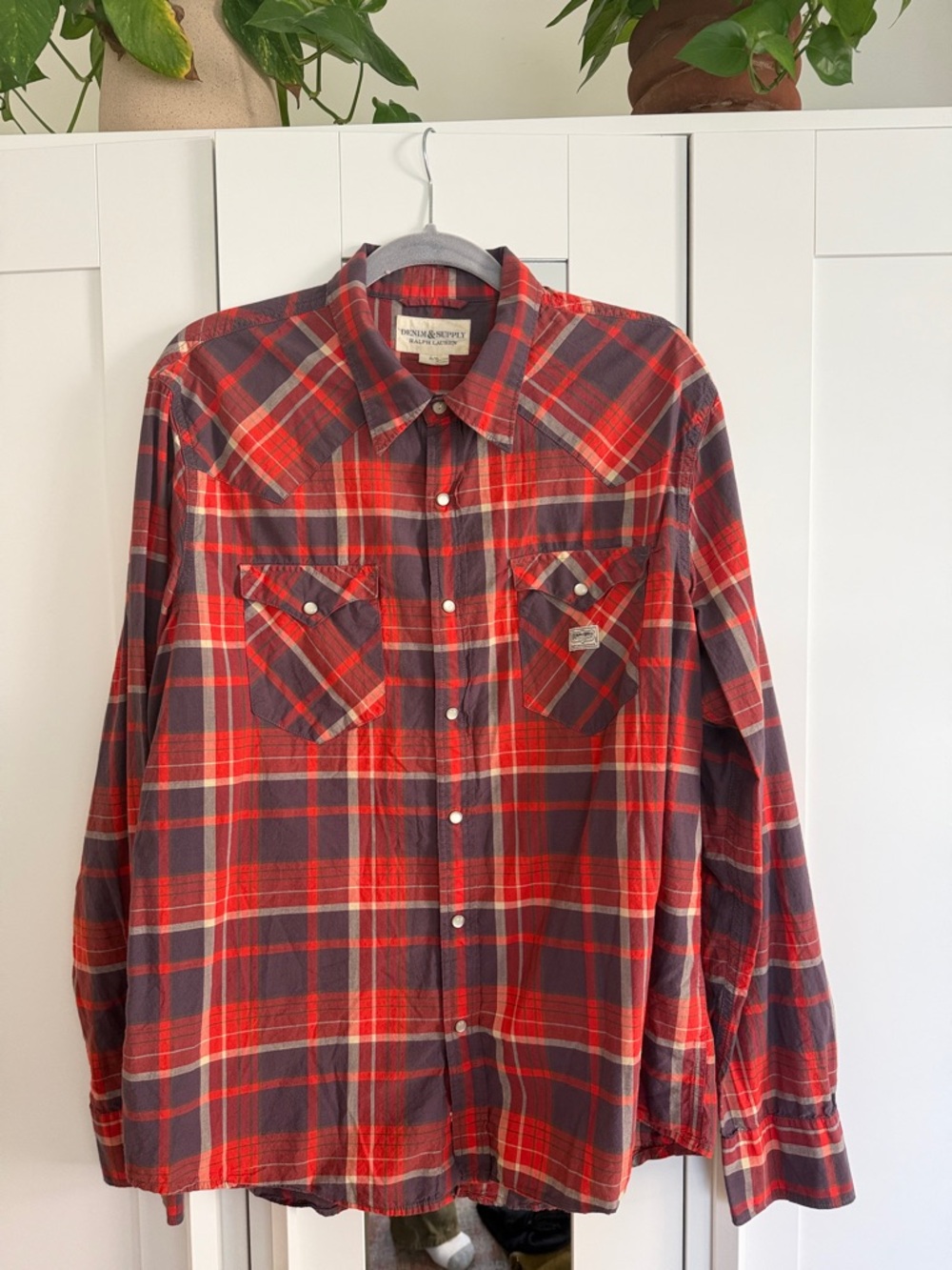 Denim & Supply Pearl Snap Western Button Up Shirt
